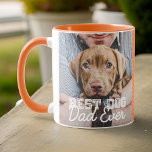 Taza El mejor padre del perro jamás Personalizado moder<br><div class="desc">Este diseño simple y clásico se compone de tipografía de la serif y agrega una foto personalizado</div>