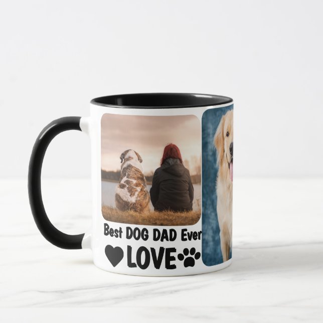Taza El mejor padre del perro Personalizado foto modern (Izquierda)