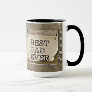 Taza El mejor papá de la cámara vintage del día anticua