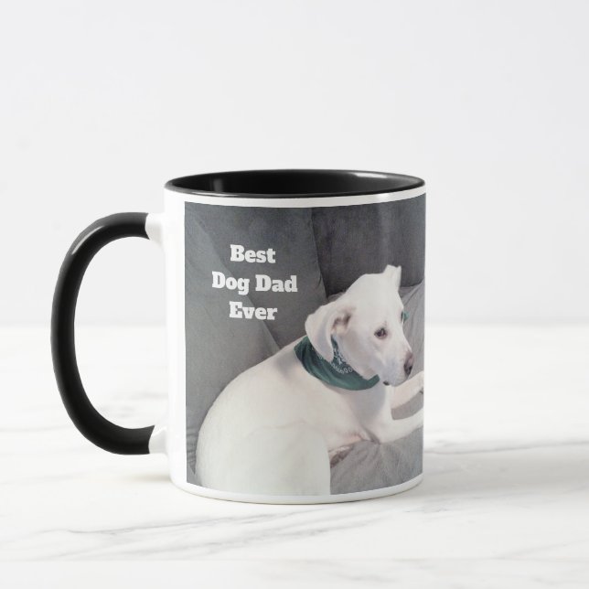 Taza El mejor papá de perro nunca fue blanco perro de c (Izquierda)