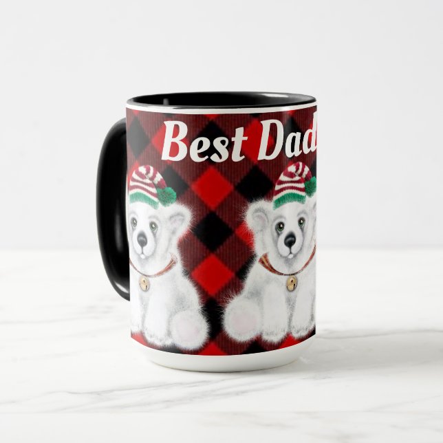 Taza El mejor papá de todos los días Polar oso verde ye (Anverso izquierdo)