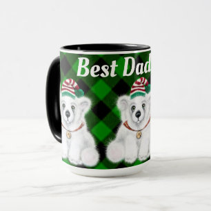 Taza El mejor papá de todos los días Polar oso verde ye