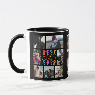 Taza El mejor papá del collage de fotos