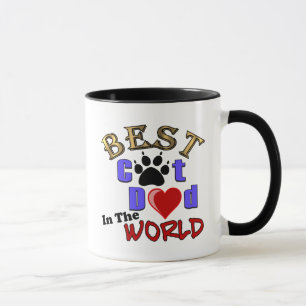 Taza El mejor papá del gato en el mundo para el día d
