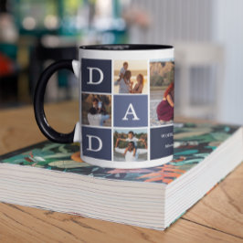 Taza El mejor papá del mundo | Bloque de color moderno 