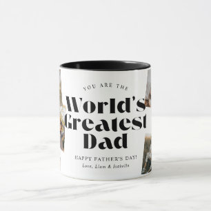 Taza El mejor papá del mundo Collage de 6 fotos