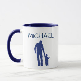 Taza El mejor papá del mundo con nombre 