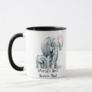 Taza El mejor papá del mundo de los animales elefantes 