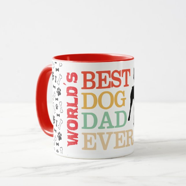 Taza El mejor papá del mundo en café tafetán (Anverso izquierdo)