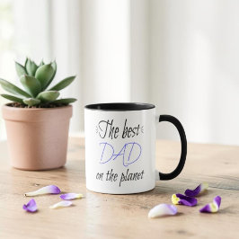 Taza El Mejor Papá del Planeta Personalizado Minimalist