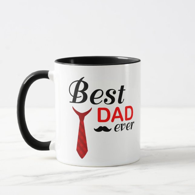 Taza El mejor papá jamás con el empate de la mezcla (Izquierda)