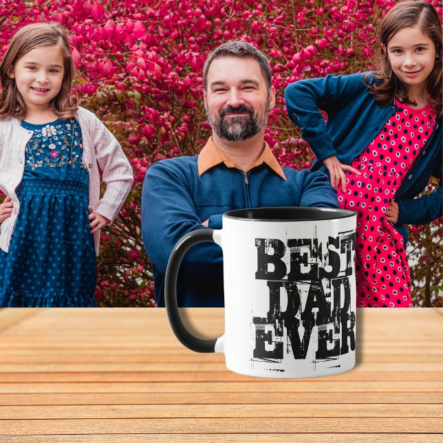 Taza El mejor papá jamás gran audaz y mal arreglado (Subido por el creador)