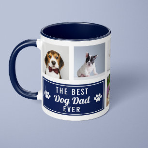 Taza El Mejor Papá Perro del Mundo Foto de Colaje de Ma