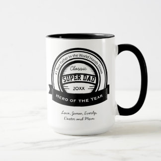 Taza El mejor papá SUPER del mundo personalizado