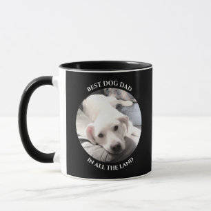 Taza El mejor perro papá foto del dulce perro moreno bl