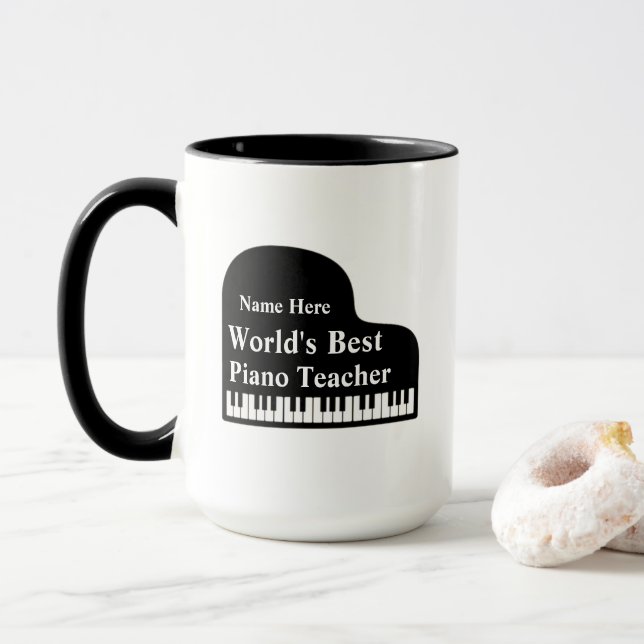 Taza El mejor profesor de piano del mundo (Con donut)