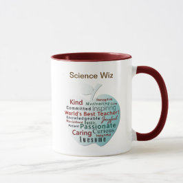 Taza El mejor profesor del mundo personalizado, las cua