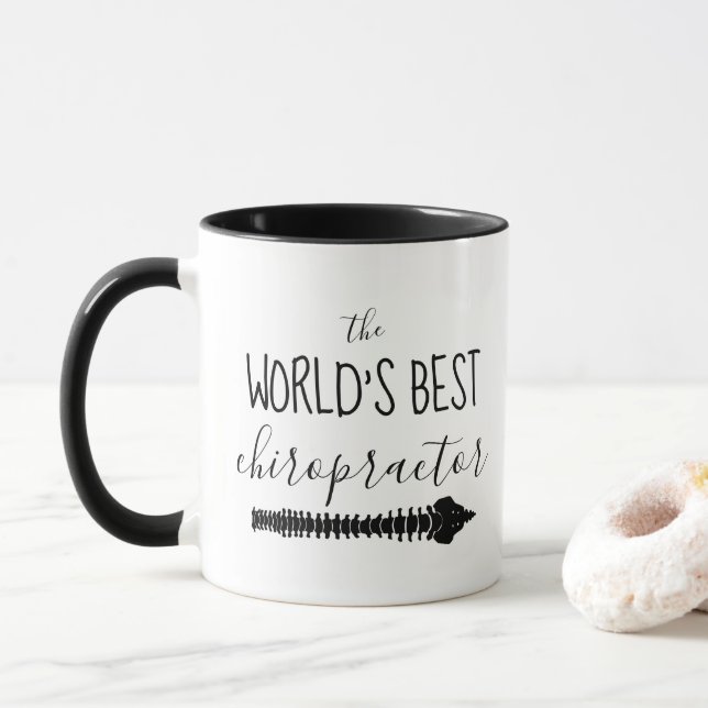 Taza El mejor quiropráctico del mundo (Con donut)