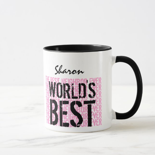 Taza El mejor regalo conocido de encargo vecino V22B (Derecha)
