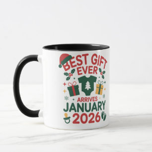 Taza El mejor regalo de los navidades llega a las parej