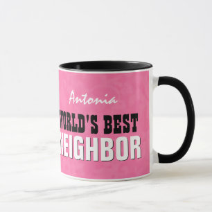Taza El mejor rosa VECINO V24B del mundo