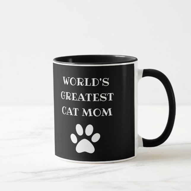 Taza El mejor texto de Personalizado de gatos de un mun (Derecha)