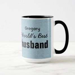 Taza El mejor verde y rayas negras V01 del MARIDO del