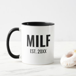 Taza El MILF estableció un café moderno