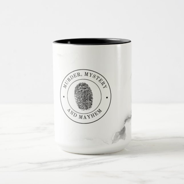 Taza El misterio del asesinato y la mugre de Mayhem (Centro)