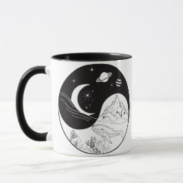 Taza El místico celeste Yin Yang significa amor      