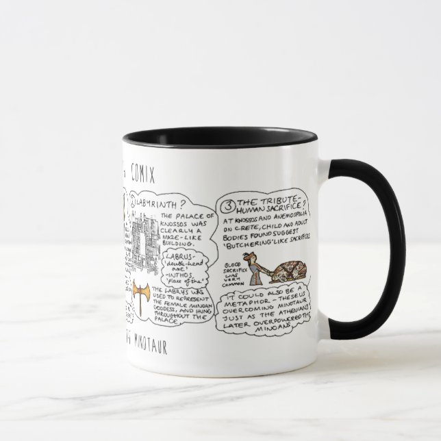 Taza ¡El mito griego Comix Minotaur Myth mug! (Derecha)