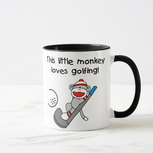Taza El mono ama el Golfing (Derecha)