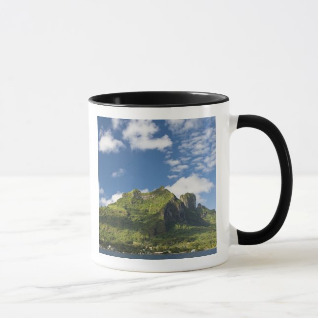 Taza El monte Otemanu y escenas de la hermosa Bora Bora (Derecha)