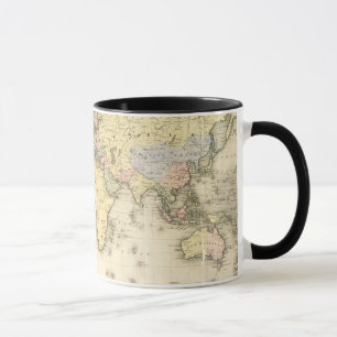Taza El mundo en la proyección de Mercator el   1840