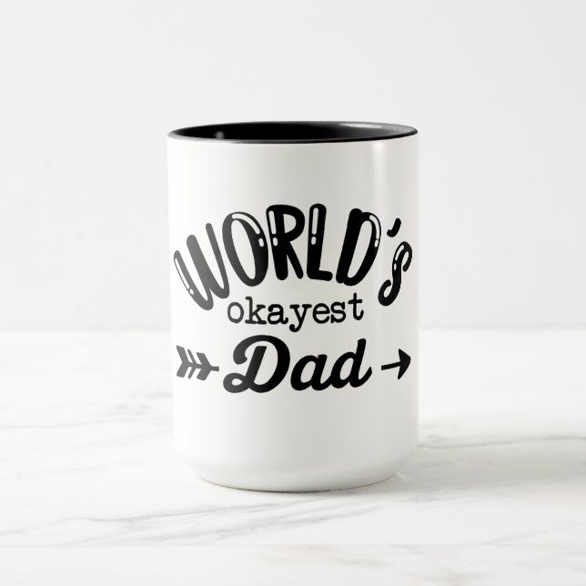 Taza El mundo mejor papá padre padre mejor café del día (Centro)