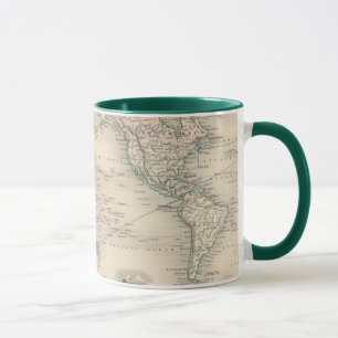 Taza El mundo sobre la proyección de los comerciantes