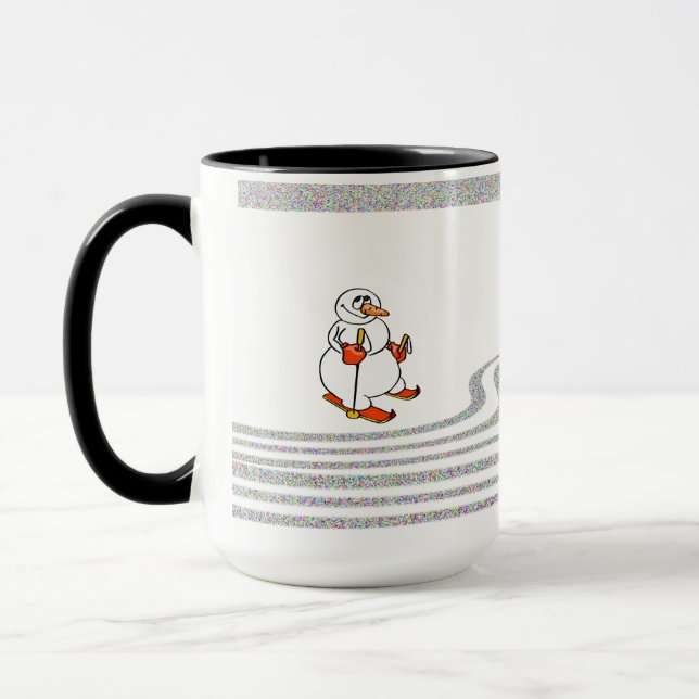 Taza El Muñeco de Nieve Esquíando - (Izquierda)