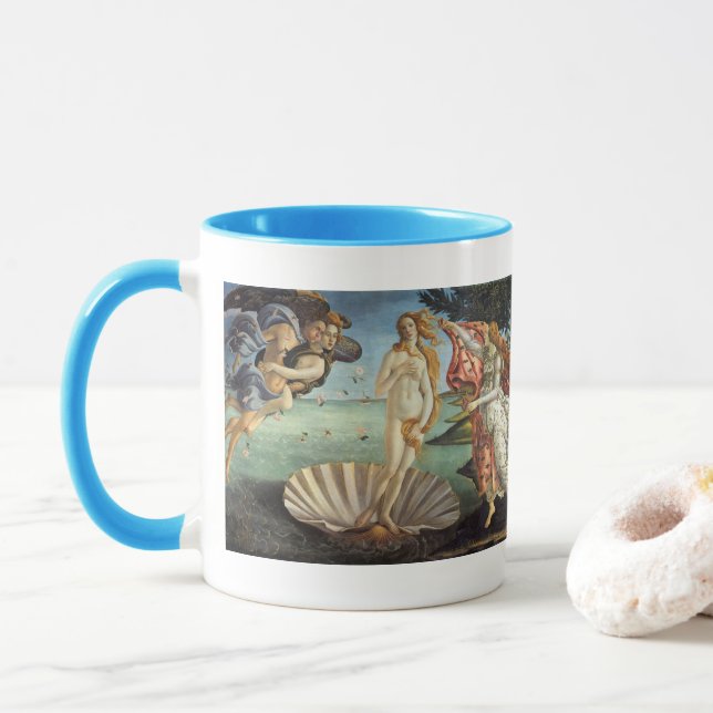 Taza El nacimiento de Venus por Sandro Botticelli (Con donut)