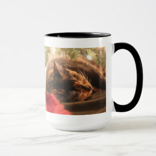 Taza ¡El navidad lindo calicó, sueños de Navidad pue