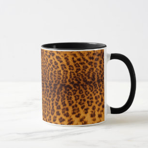 Taza El negro del estampado leopardo manchó la
