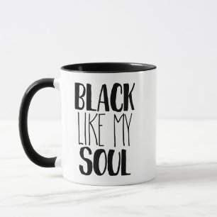 Taza El negro divertido tiene gusto de mi café del alm