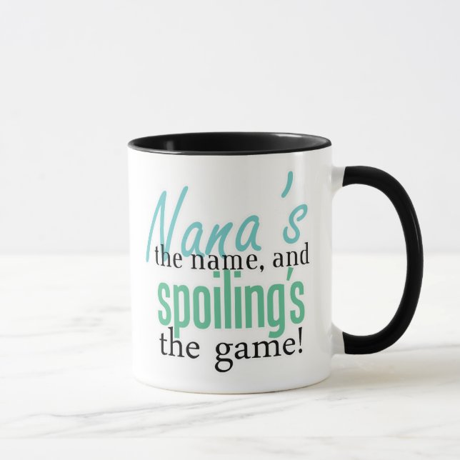 Taza El nombre de Nana, y estropeo del juego (Derecha)