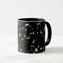 Taza El oro mate y el oro Rosa caen en negro