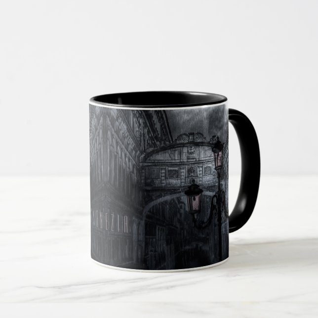 Taza El oscuro puente de lluvias de Venecia de suspiros (Anverso derecho)