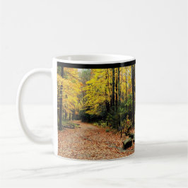 Taza El otoño no llevado del camino - poema impreso en