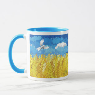 Taza El paisaje de la bandera de Ucrania