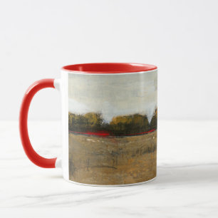 Taza El paisaje verde y verde del campo