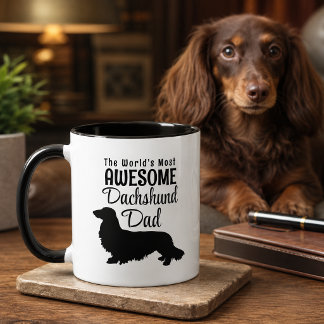 Taza El papá del dachshund más genial del mundo con pel
