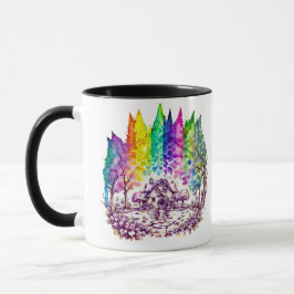 Taza "El paraíso del arco iris: Un retiro de ensueño"