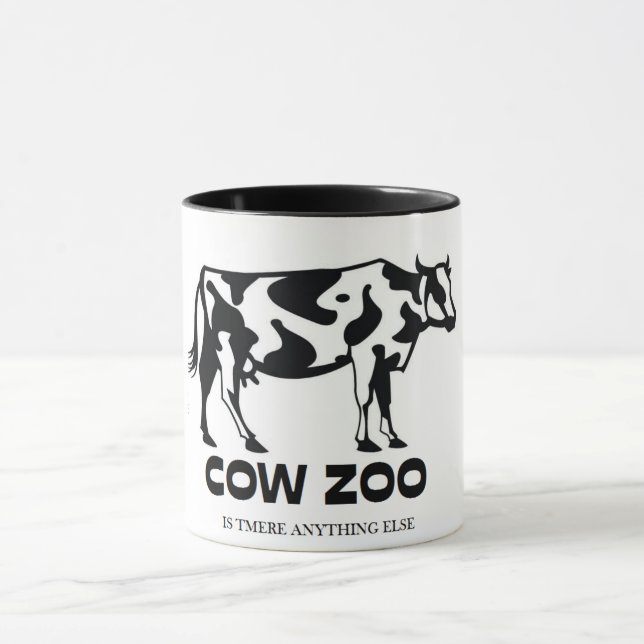 Taza El parque zoológico único divertido de la vaca es (Centro)